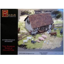 KIT 1/72 GRANJA CON ANIMALES